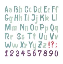 Sizzix Thinlits Dies - Bold Brush Alphabet 664491