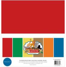 Carta Bella Solid Cardstock 12X12 6/Pkg - Zoo Adventure