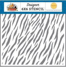 Carta Bella Zoo Adventure Stencil 6X6 - Zebra