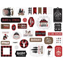 Echo Park Lets Lumberjack Cardstock Die-Cuts 33/Pkg - Icons UTGENDE