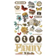 Simple Stories Chipboard Stickers 6X12 - Simple Vintage Ancestry UTGENDE