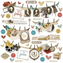 Simple Stories Sticker Sheet 12X12 - Simple Vintage Ancestry Banner UTGENDE