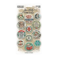 Tim Holtz Idea-Ology Flair 12/Pkg - Christmas 2020