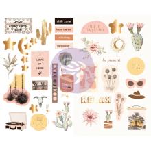 Prima Chipboard Stickers 42/Pkg - Golden Desert UTGENDE