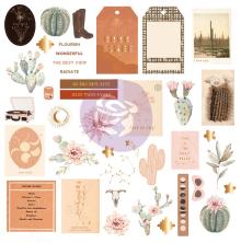 Prima Cardstock Ephemera 40/Pkg - Golden Desert UTGENDE