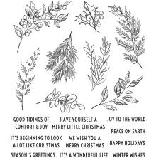 Tim Holtz Cling Stamps 7X8.5 - Sketch Greenery