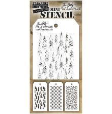 Tim Holtz Mini Layered Stencil Set 3/Pkg - Set 50