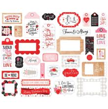 Echo Park Cupid &amp; Co Cardstock Die-Cuts 33/Pkg - Frames &amp; Tags