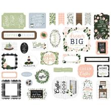 Echo Park Coffee &amp; Friends Cardstock Die-Cuts 33/Pkg - Icons