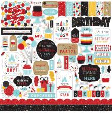 Echo Park Magic Birthday Boy Cardstock Stickers - Elements