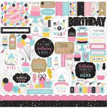 Echo Park Magic Birthday Girl Cardstock Stickers - Elements