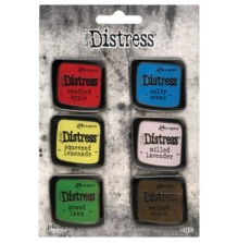 Tim Holtz Distress Enamel Collector Pin Set 6/Pkg - Set 5