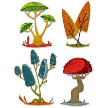 Tim Holtz Sizzix Thinlits Dies - Funky Toadstools 665216