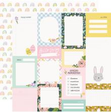 Simple Stories Bunnies + Blooms Cardstock 12X12 - Journal Elements UTGENDE