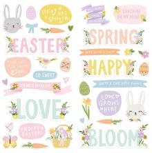 Simple Stories Foam Stickers 36/Pkg - Bunnies + Blooms UTGENDE