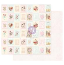 Prima Magic Love Cardstock 12X12 - Love Stamps UTGENDE