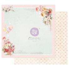 Prima Magic Love Cardstock 12X12 - On A Pink Cloud UTGENDE