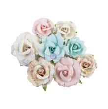 Prima Magic Love Mulberry Paper Flowers 8/Pkg - Stardust UTGENDE