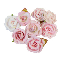 Prima Magic Love Mulberry Paper Flowers 8/Pkg - Pink Dreams UTGENDE