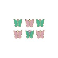 Prima Enamel Charms 6/Pkg - Butterfly