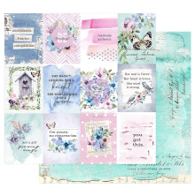 Prima Watercolor Floral Cardstock 12X12 - Dreamy Florals UTGENDE