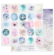 Prima Watercolor Floral Cardstock 12X12 - Watercolor Drops UTGENDE