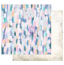 Prima Watercolor Floral Cardstock 12X12 - Artful Brushstrokes UTGENDE