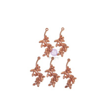 Prima Metal Charms 5/Pkg - Watercolor Floral UTGENDE