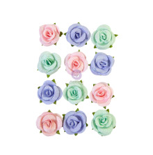 Prima Watercolor Floral Mulberry Paper Flowers 12/Pkg - Watercolor Sweet UTGEND