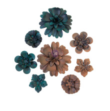 Prima Finnabair Metal Mechanicals 8/Pkg - Desert Flowers