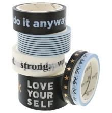 Teresa Collins Washi Tape 6/Pkg - Bold Life Do It Anyway