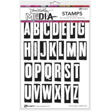 Dina Wakley MEdia Cling Stamps 6X9 - Block Alphas