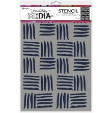 Dina Wakley MEdia Stencils 9X6 - Cross Hatch