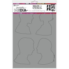 Dina Wakley MEdia Stencils + Masks 6X9 - Profiles