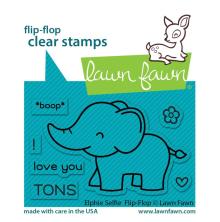 Lawn Fawn Clear Stamps 2X3 - Elphie Selfie Flip-Flop LF2514