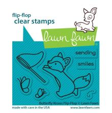 Lawn Fawn Clear Stamps 2X3 - Butterfly Kisses Flip-Flop LF2516