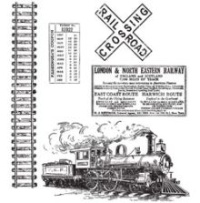 Tim Holtz Cling Stamps 7X8.5 - On The Railroad CMS127