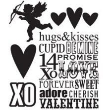 Tim Holtz Cling Stamps 7X8.5 - Valentine Silhouette CMS121