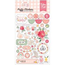 Echo Park Puffy Stickers - Welcome Baby Girl