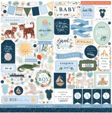 Echo Park Welcome Baby Boy Cardstock Stickers - Elements