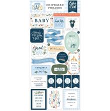 Echo Park Welcome Baby Boy Chipboard 6X13 - Phrases