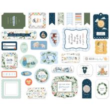 Echo Park Welcome Baby Boy Cardstock Die-Cuts 33/Pkg - Ephemera