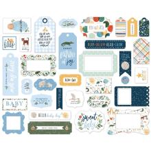 Echo Park Welcome Baby Boy Cardstock Die-Cuts 33/Pkg - Frames &amp; Tags