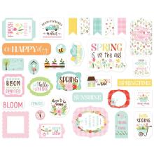 Echo Park Welcome Spring Cardstock Die-Cuts 33/Pkg - Ephemera