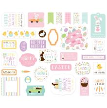 Echo Park Welcome Easter Cardstock Die-Cuts 33/Pkg - Ephemera