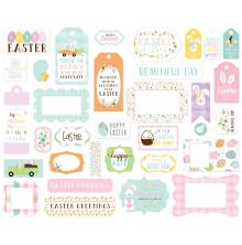 Echo Park Welcome Easter Cardstock Die-Cuts 33/Pkg - Frames &amp; Tags