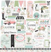 Carta Bella Flower Garden Cardstock Stickers - Elements