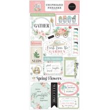 Carta Bella Flower Garden Chipboard 6X13 - Phrases