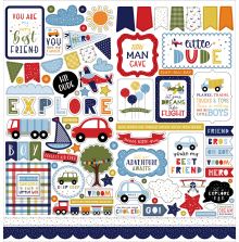 Echo Park Little Dreamer Boy Cardstock Stickers - Elements