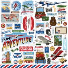 Carta Bella Our Travel Adventure Cardstock Stickers - Elements